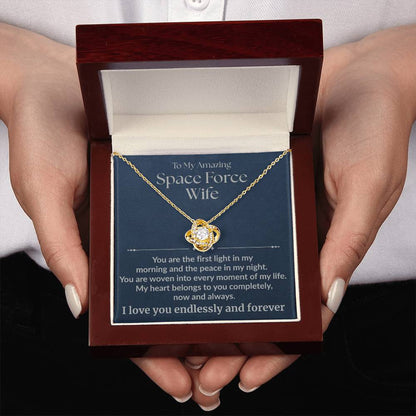 Space Force Wife - "First Light" Love Knot Necklace