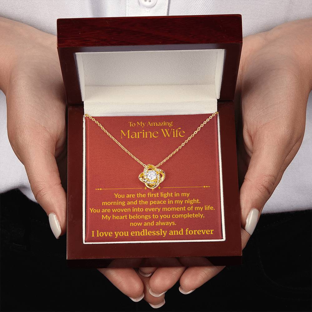 Marine Wife - "First Light" Love knot Necklace