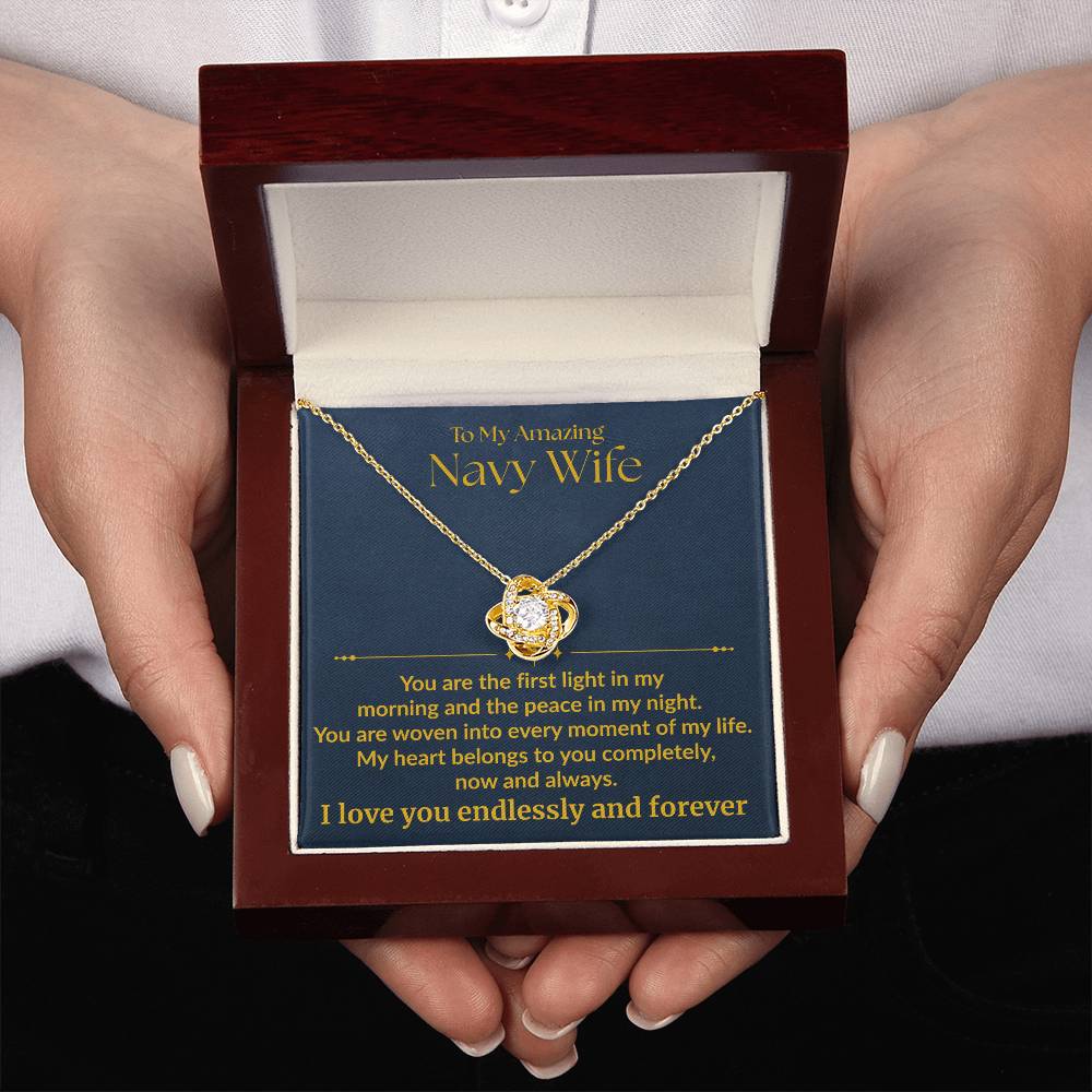 Navy Wife - "First Light" Love Knot Necklace