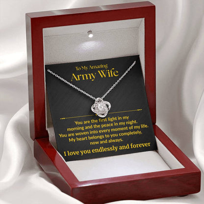Army Wife - "First Light" Love Knot Necklace