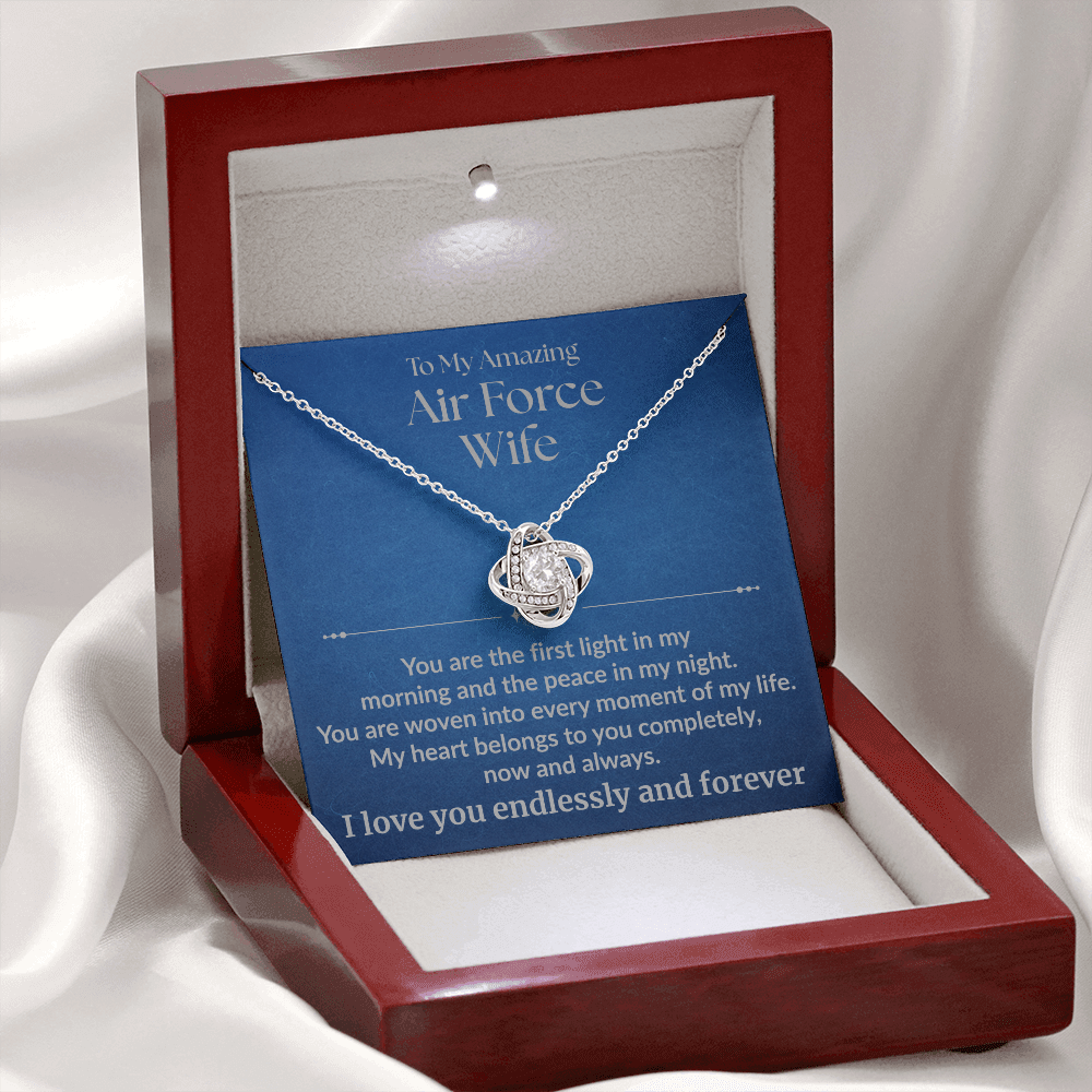 Air Force Wife - "First Light" Love Knot Necklace