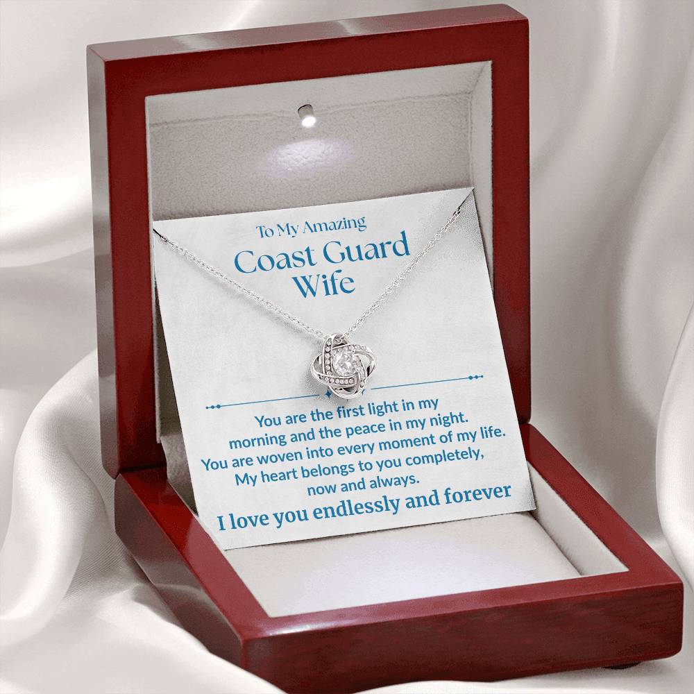 Coast Guard Wife - "First Light" Love Knot Necklace