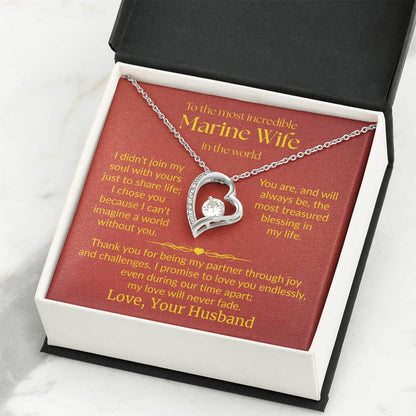 Marine Wife - "Love Never Fade" Forever Love Necklace