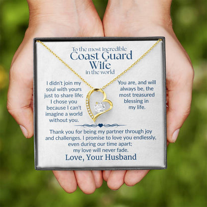 Coast Guard Wife - "Love Never Fade" Forever Love Necklace