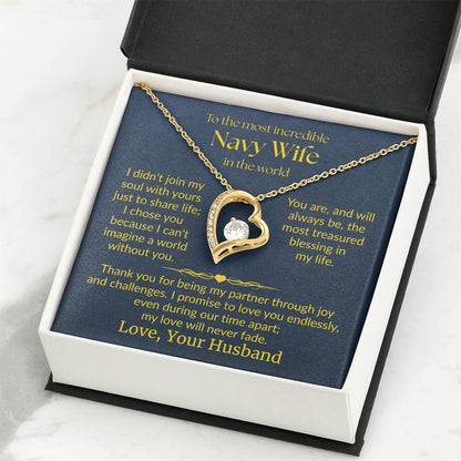 Navy Wife - "Love Never Fade" Forever Love Necklace