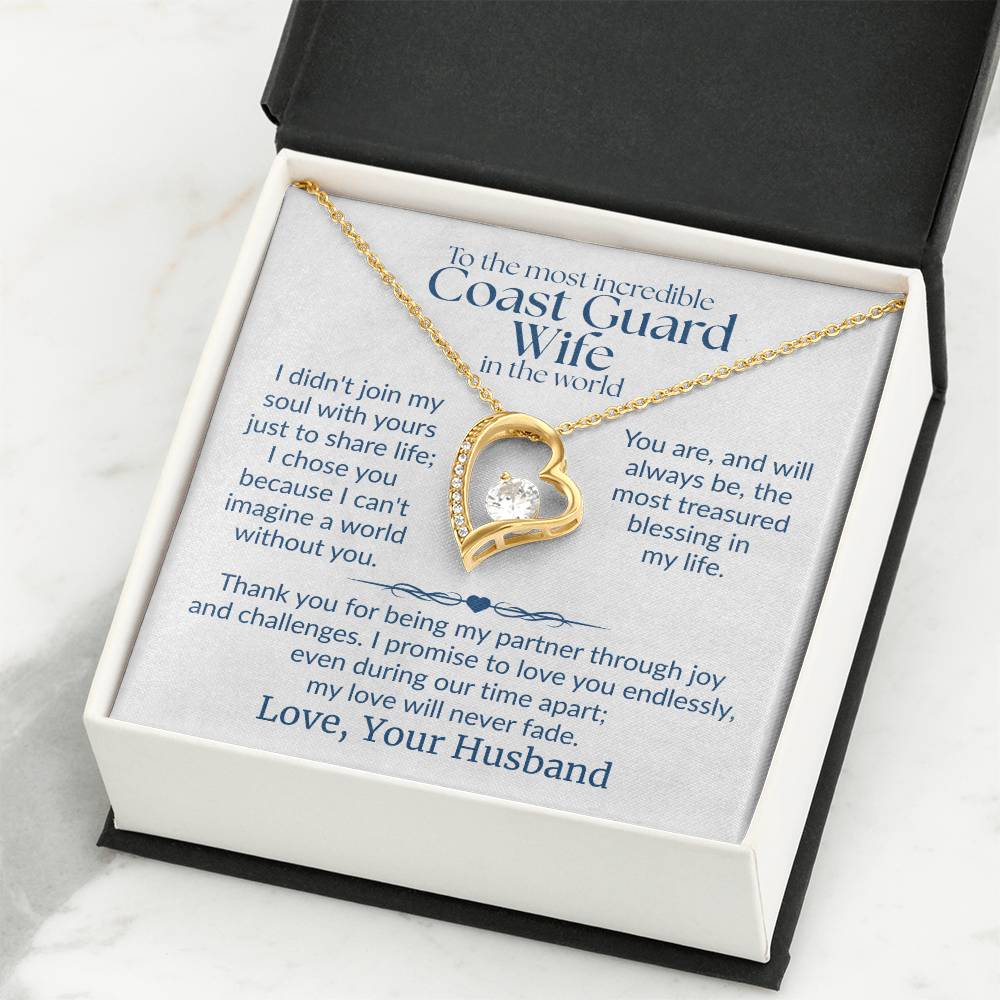 Coast Guard Wife - "Love Never Fade" Forever Love Necklace