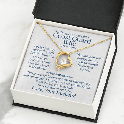 Coast Guard Wife - "Love Never Fade" Forever Love Necklace